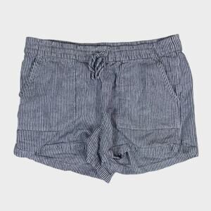 J. Crew Factory Small Womens Shorts Striped Linen Viscose Blend